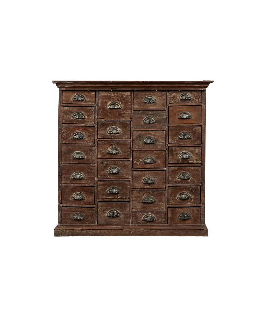 Vintage Apothecary Drawers - Stained from India made of Wood