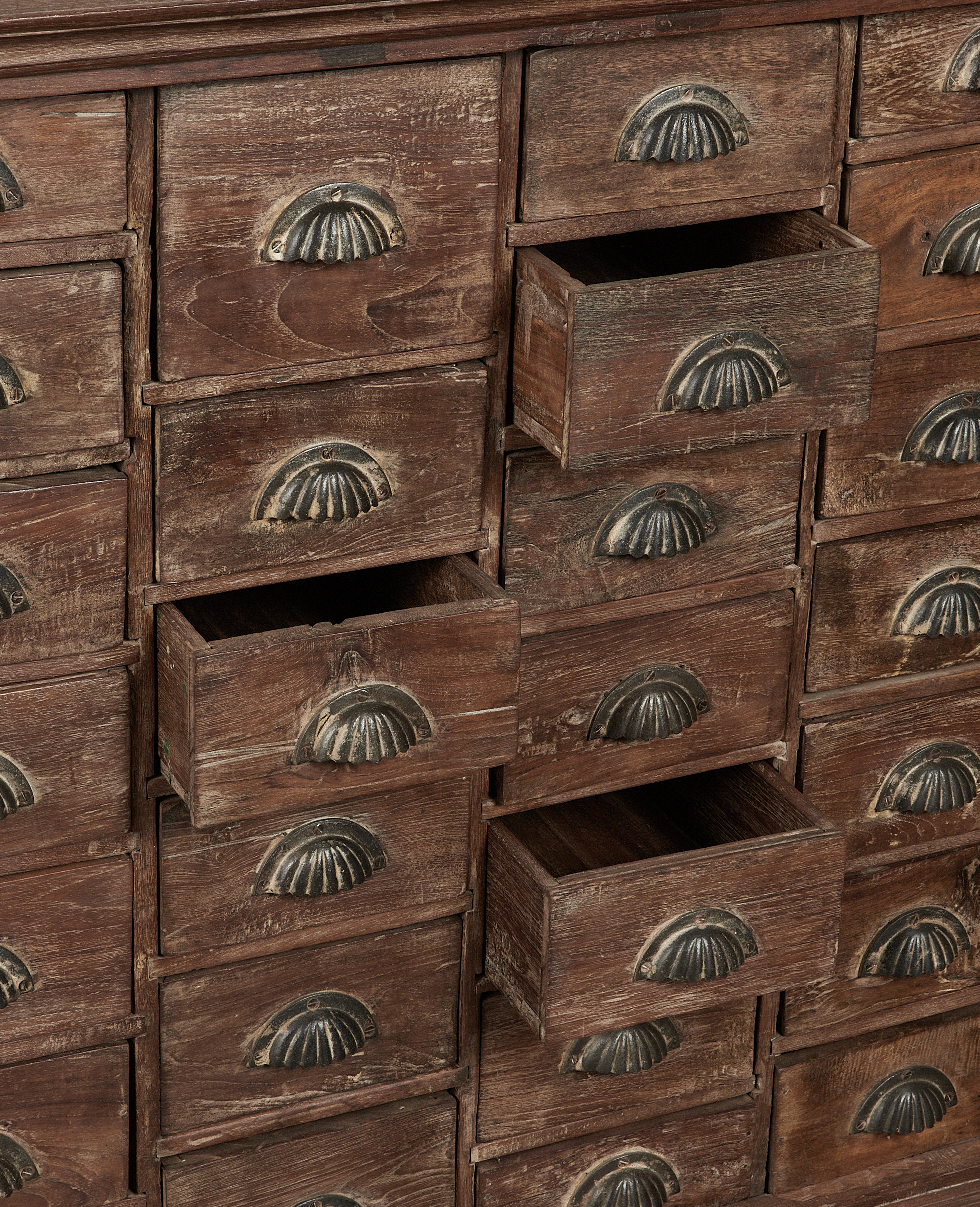Vintage Apothecary Drawers - Stained from India made of Wood