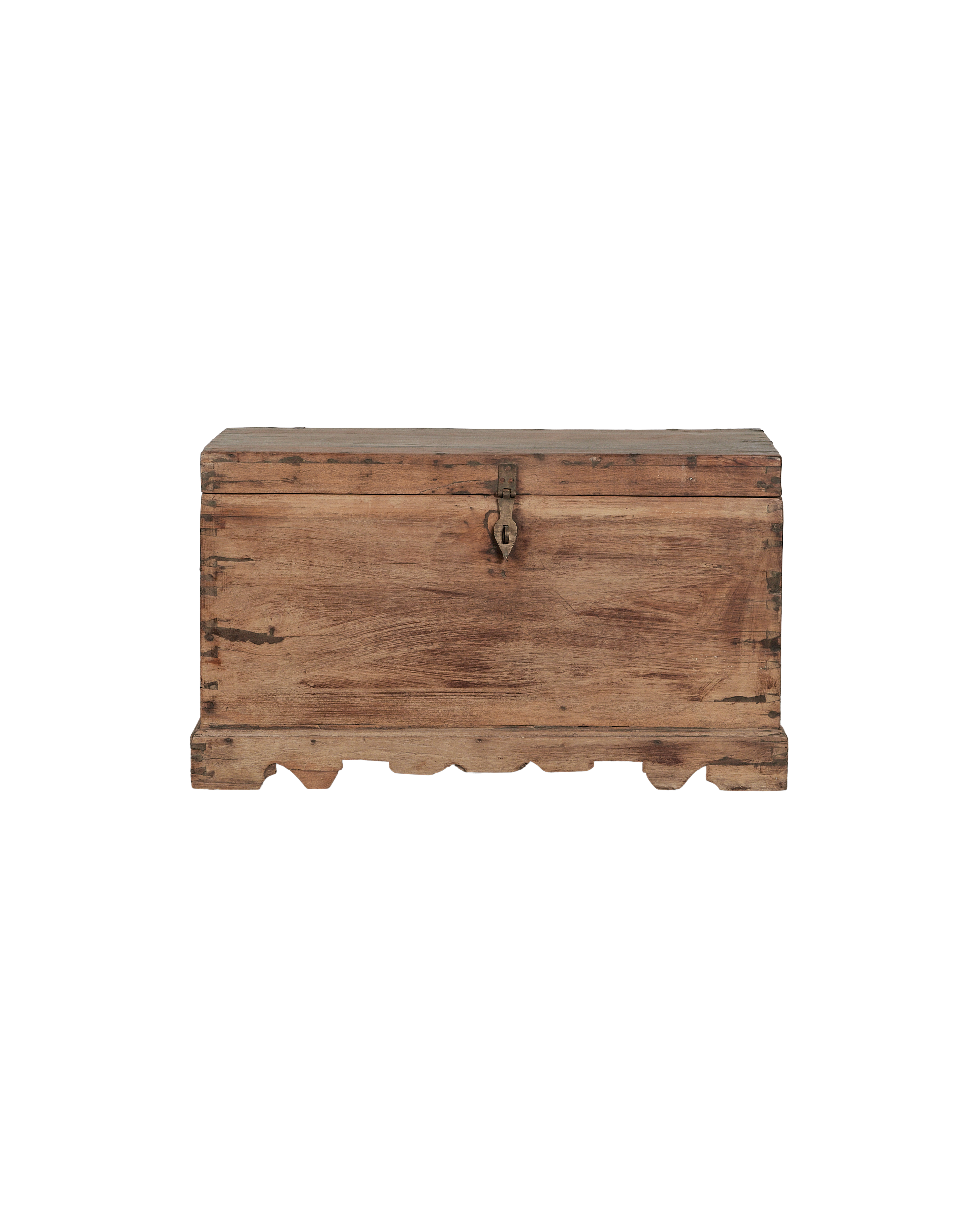 Vintage Wood Chest from India made of Wood