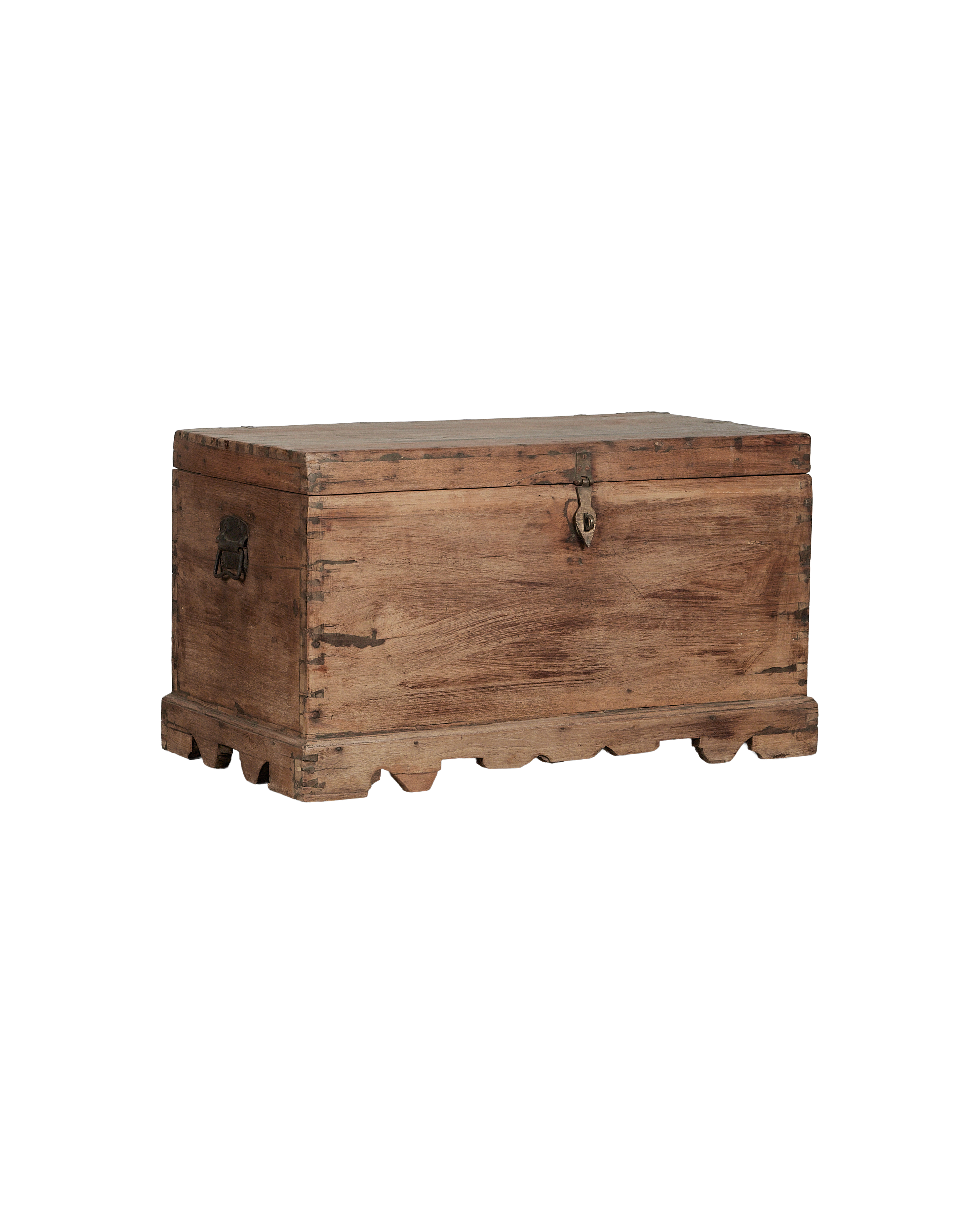 Vintage Wood Chest from India made of Wood