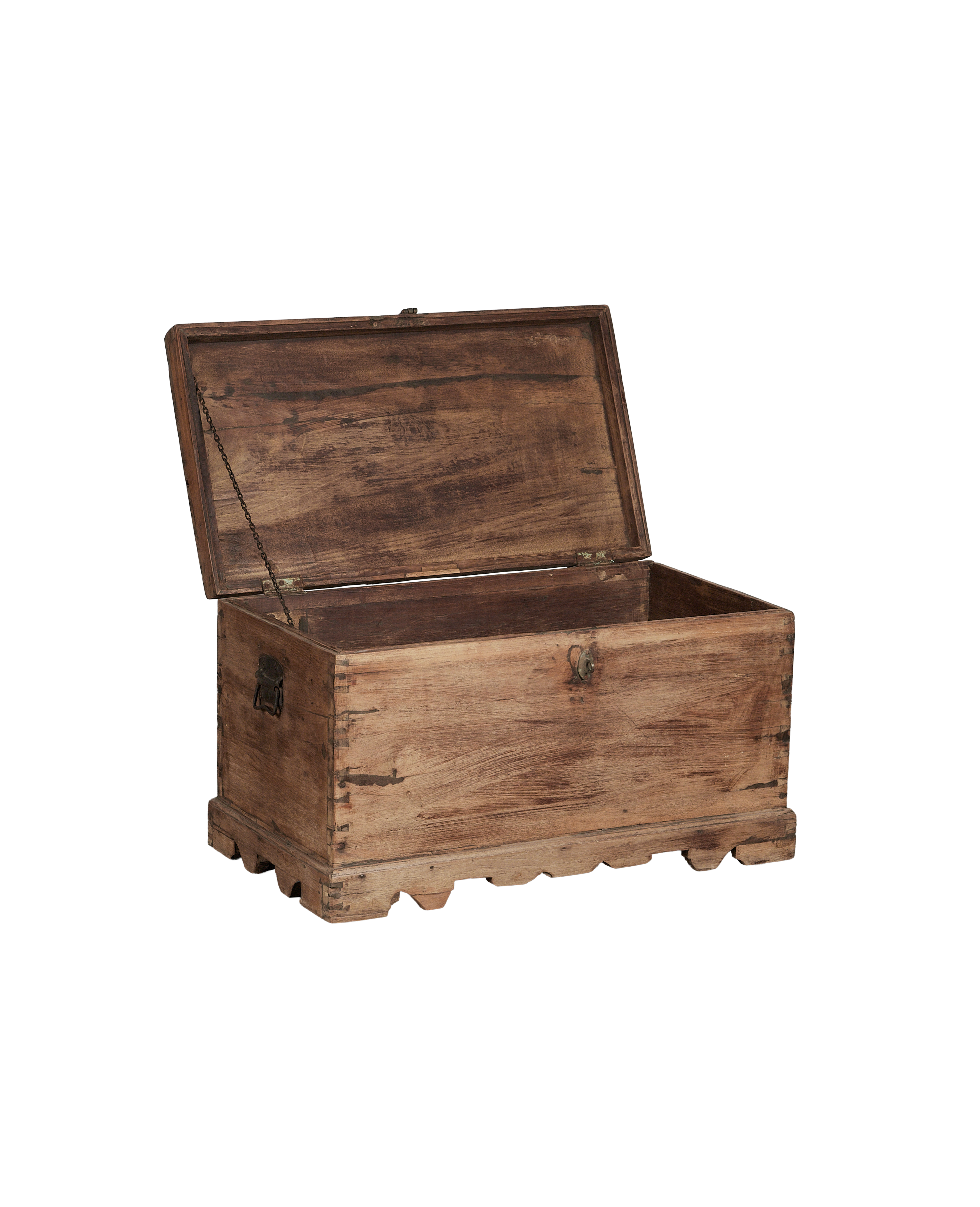 Vintage Wood Chest from India made of Wood