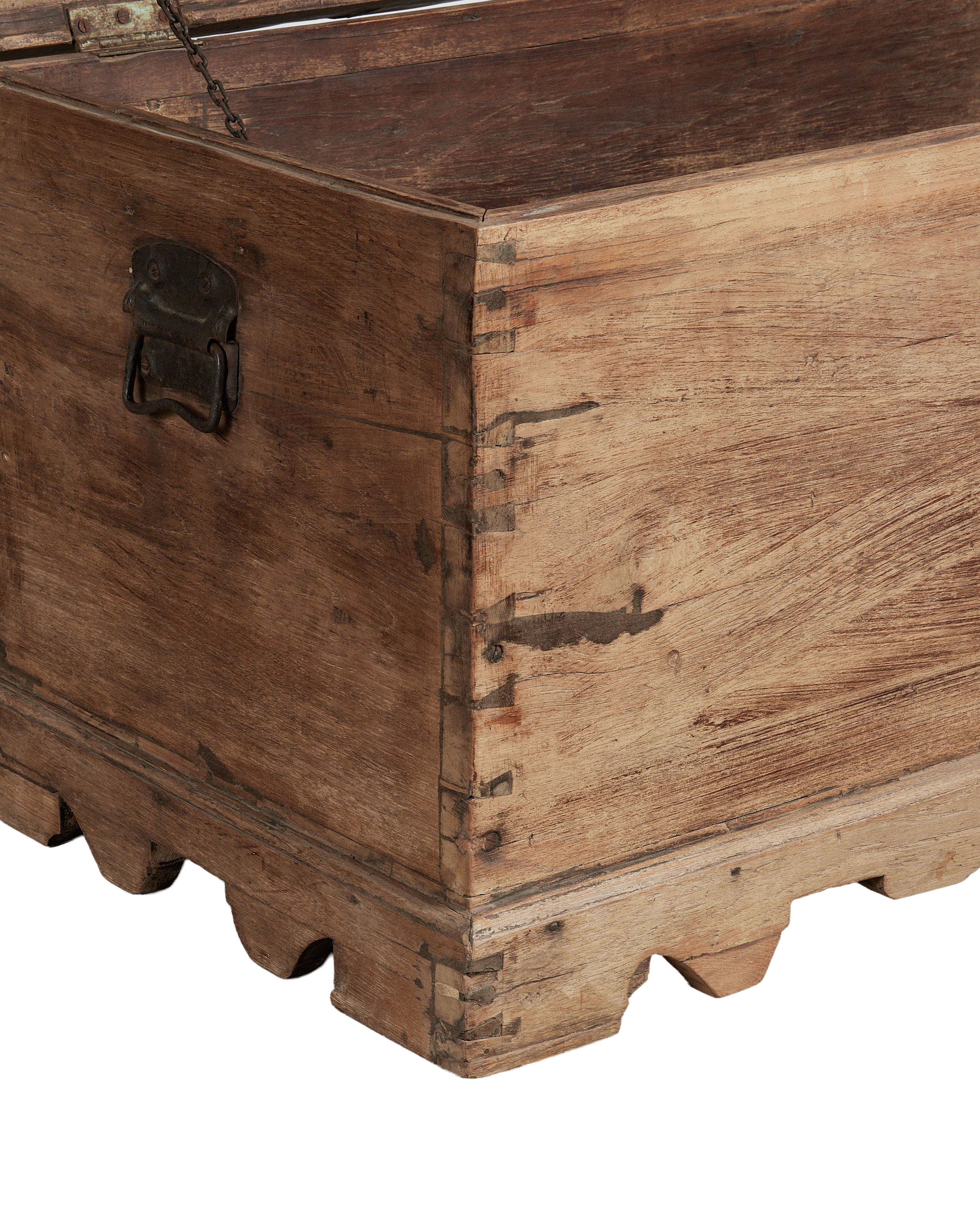 Vintage Wood Chest from India made of Wood