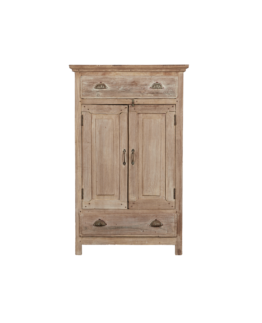 Vintage Wood Cabinet - Bleached from India made of Wood