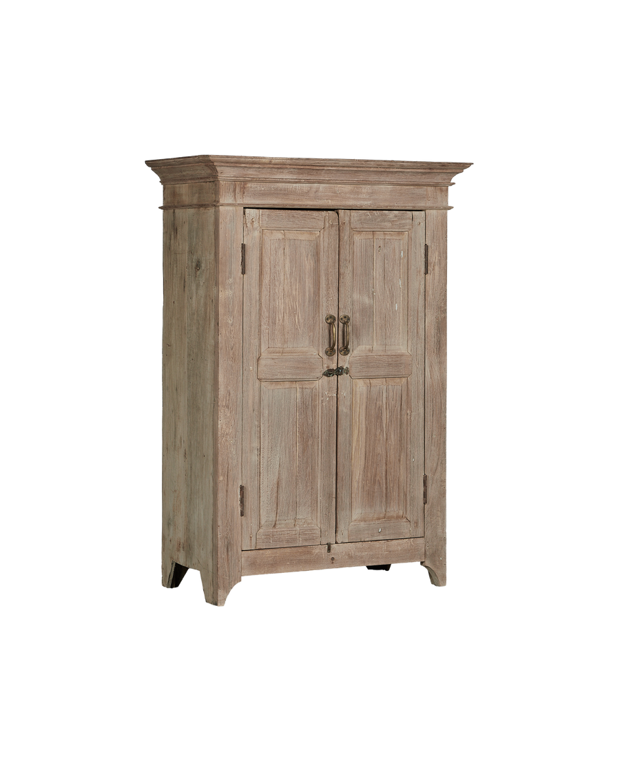 Vintage Wood Cabinet - Bleached from India made of Wood