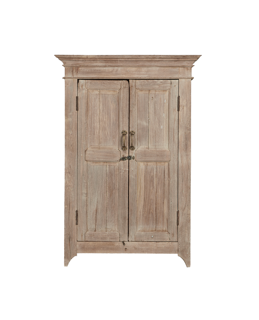 Vintage Wood Cabinet - Bleached from India made of Wood