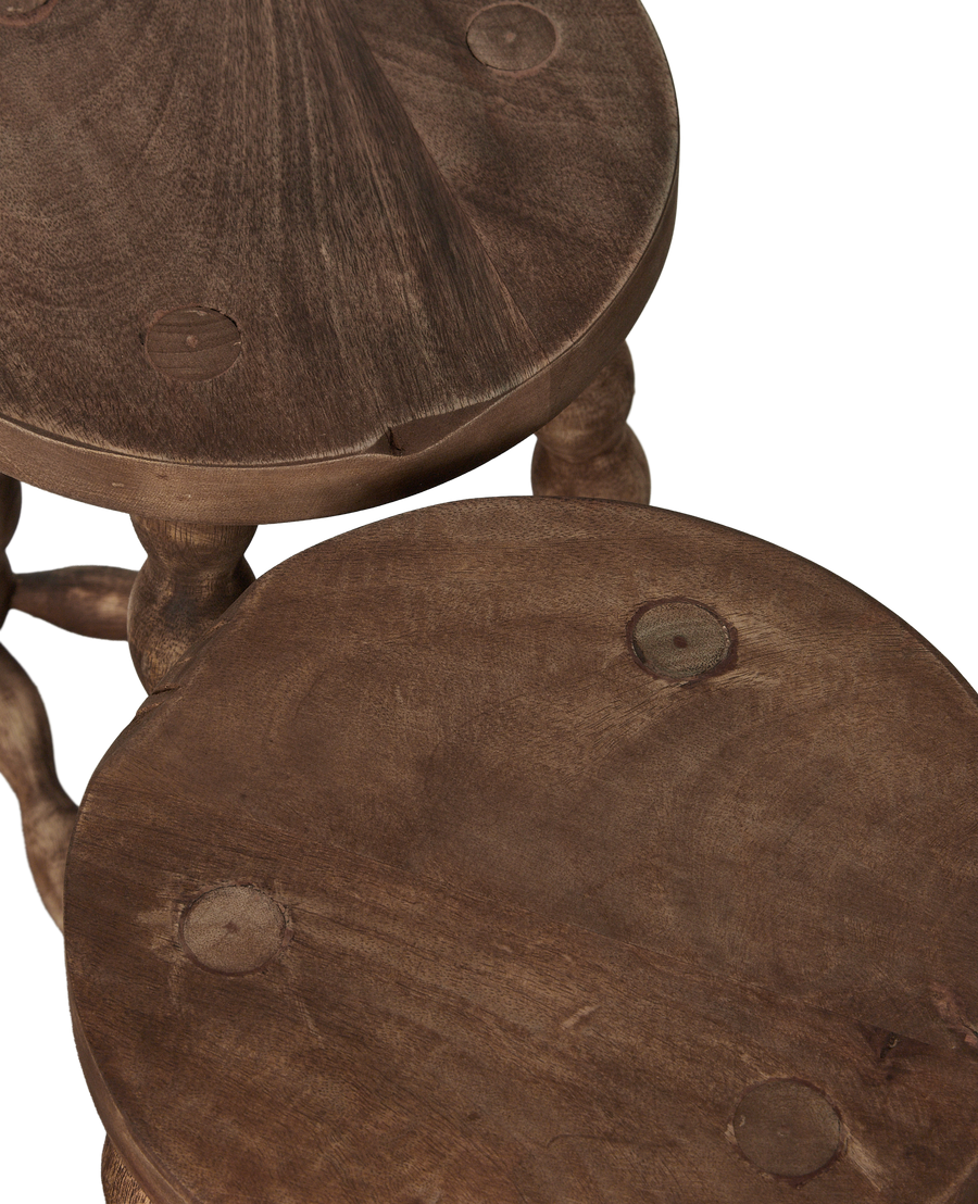Designed Milking Stool Classic Deux - Sauvignon from India made of Wood