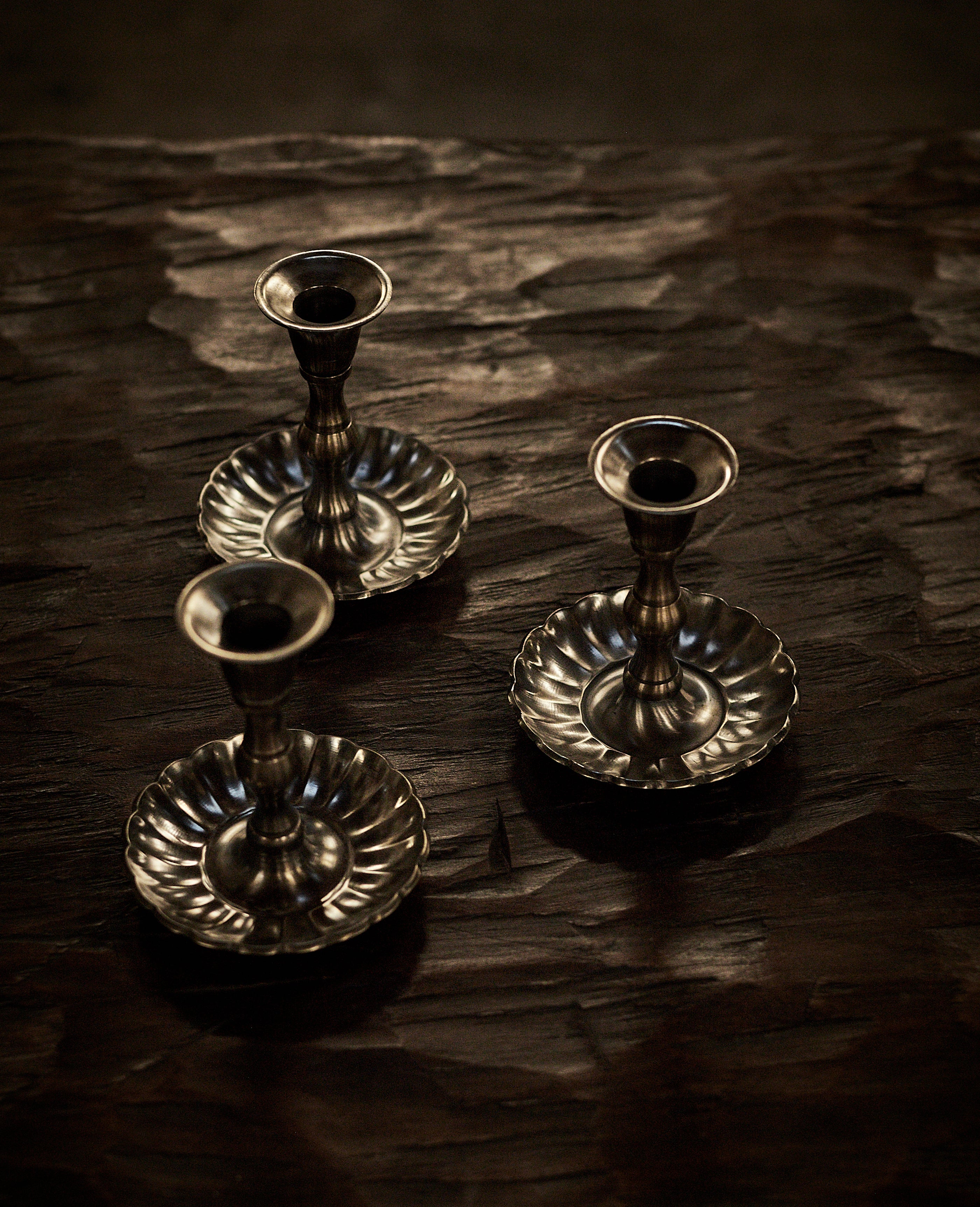 Scalloped Taper Candle Holder