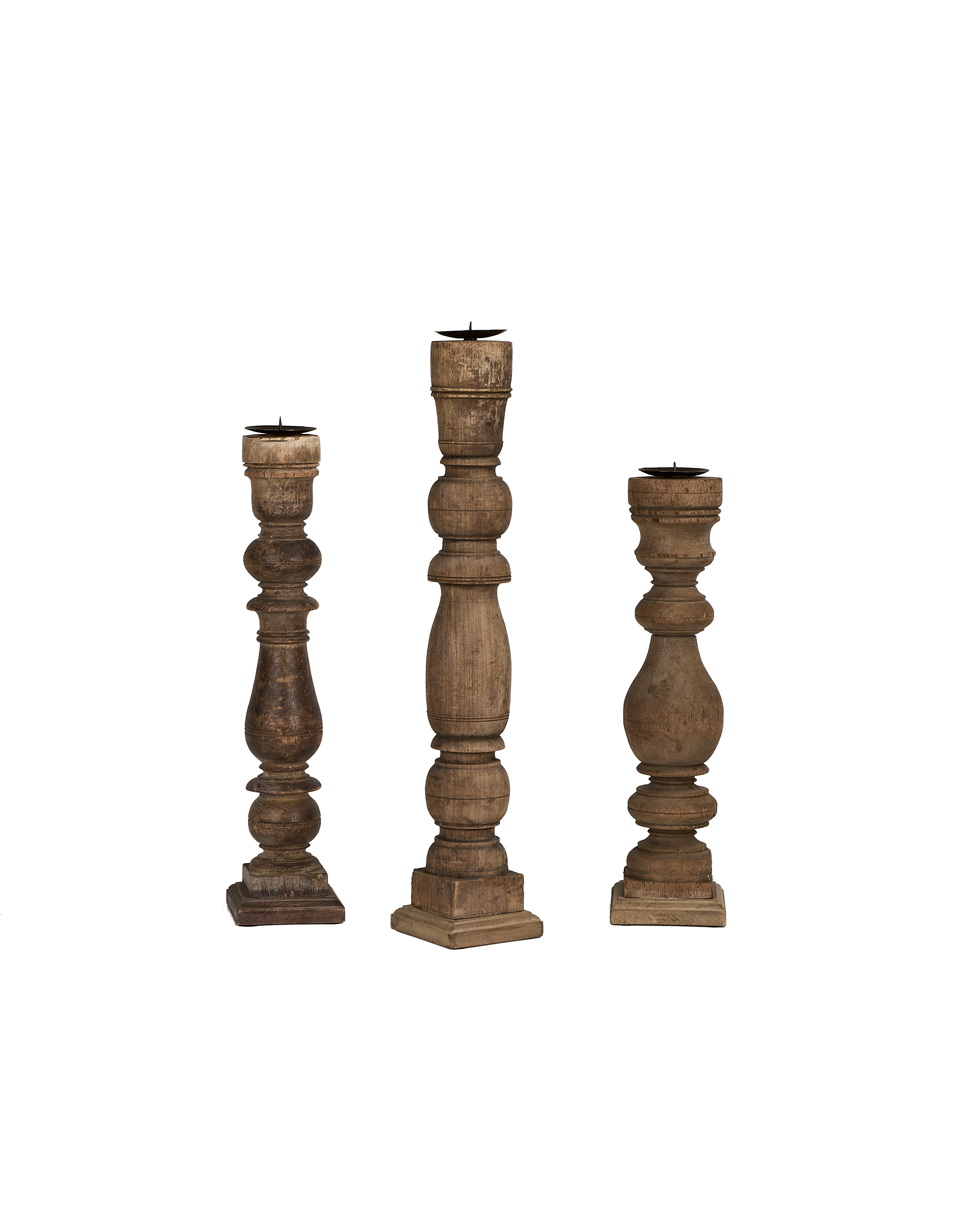 Turned Leg Pillar Candle Stand