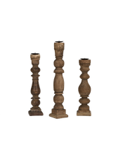 Turned Leg Pillar Candle Stand