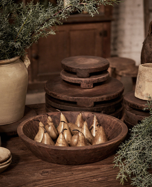 Carved Wood Bowl - Natural