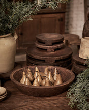 Carved Wood Bowl - Natural