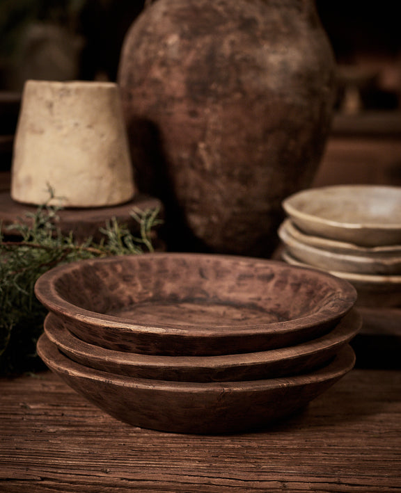 Carved Wood Bowl - Natural