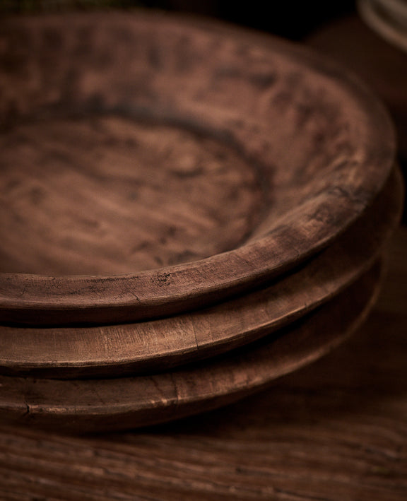 Carved Wood Bowl - Natural