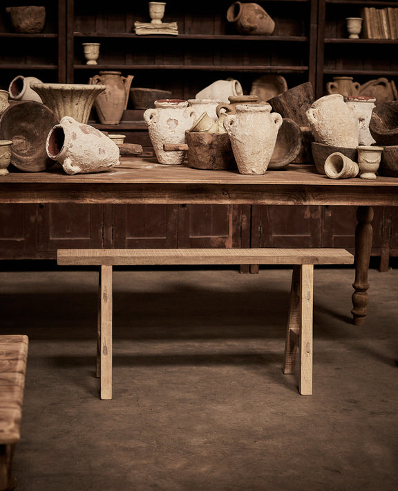 Skinny Reclaimed Wood Bench