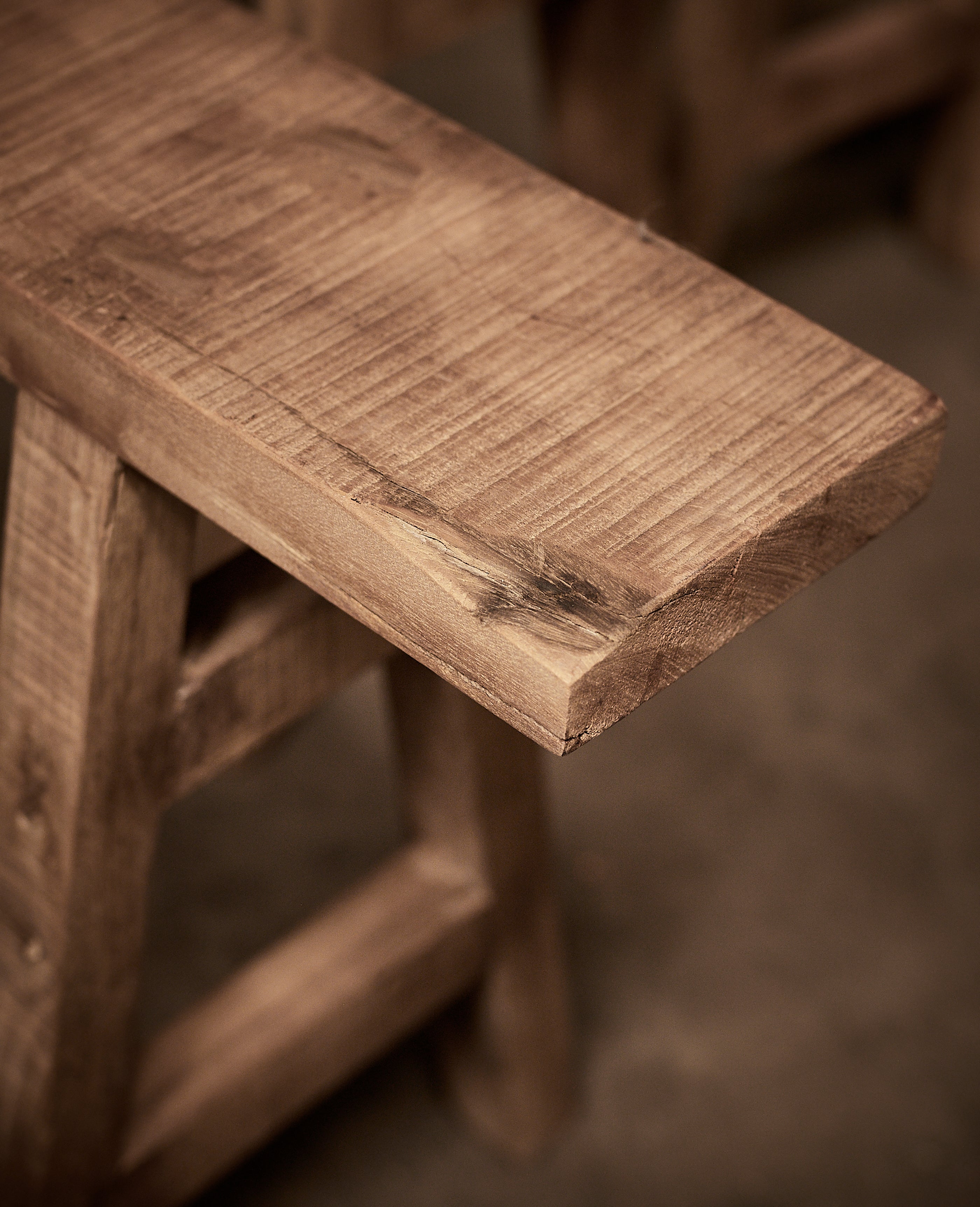 Skinny Reclaimed Wood Bench