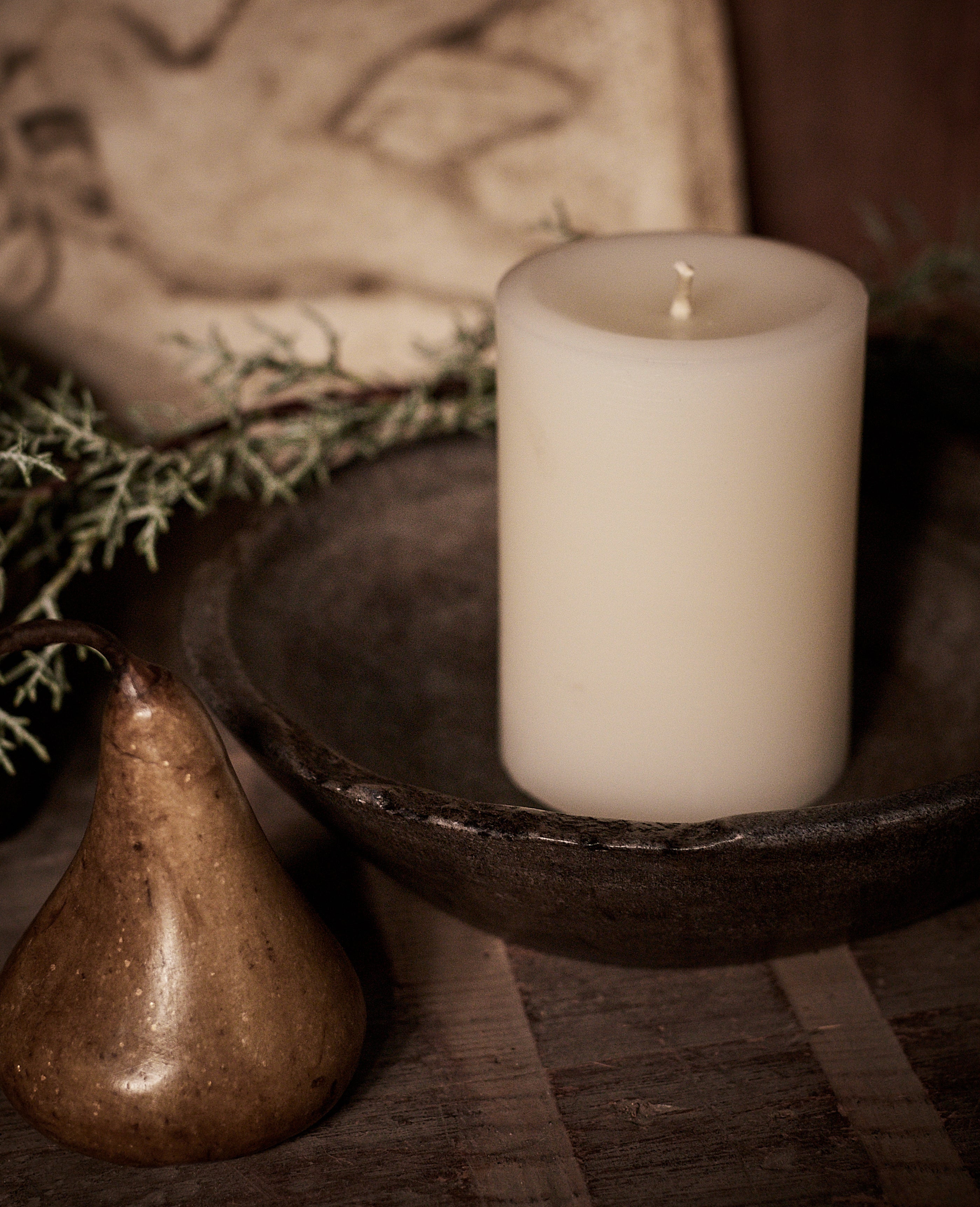 Carved Marble Bowl - Gray