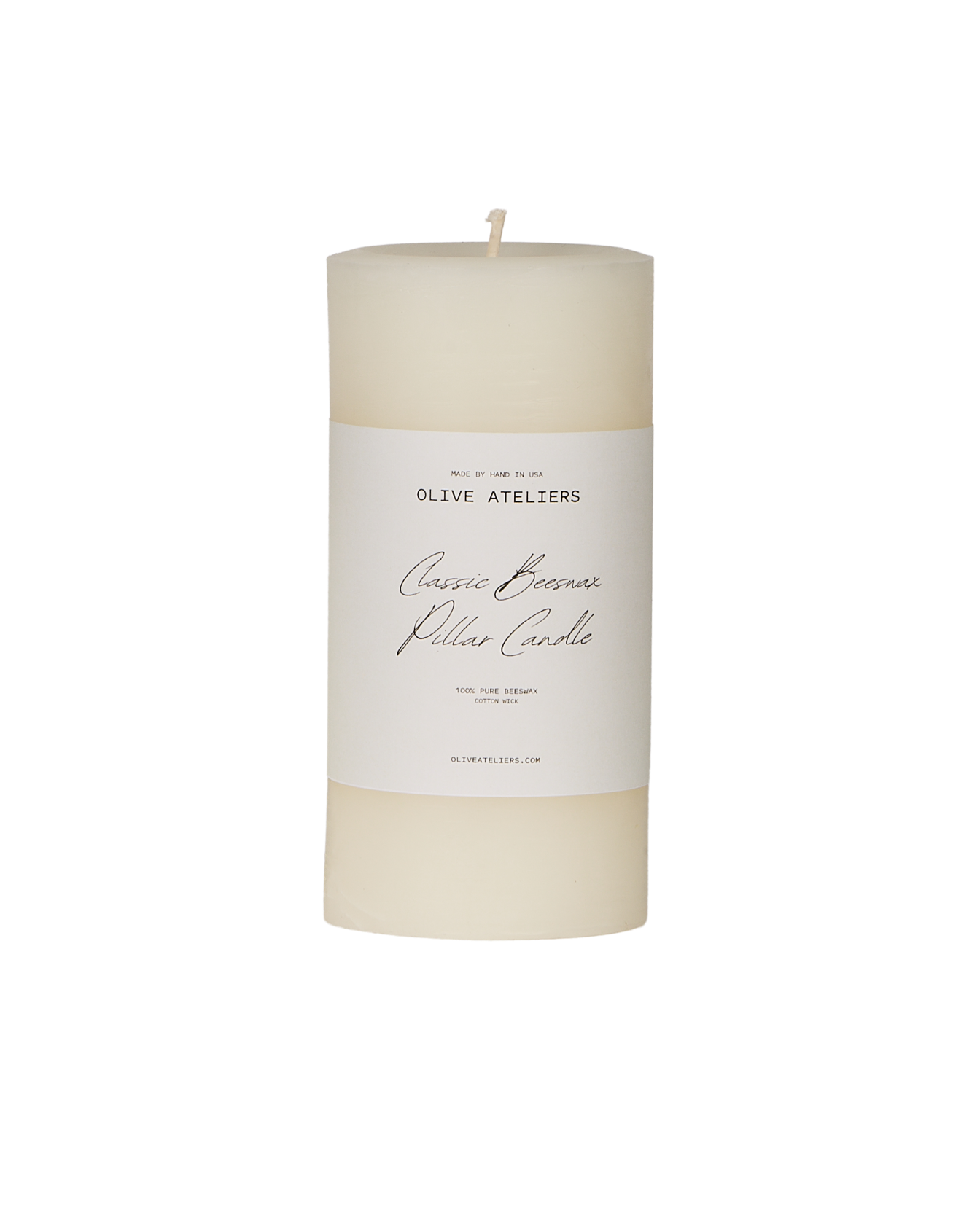 Classic Beeswax Pillar Candle - Ivory
