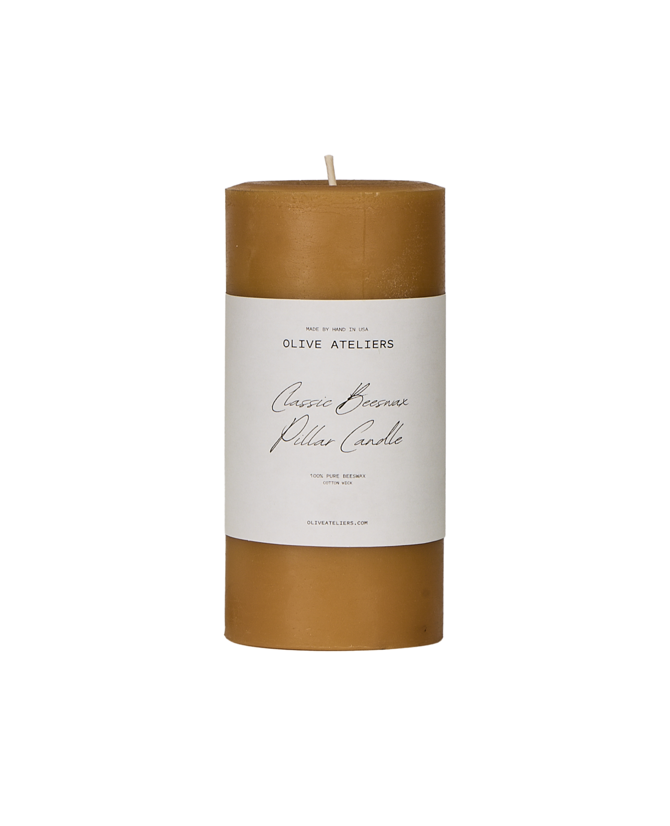 Classic Beeswax Pillar Candle - Natural