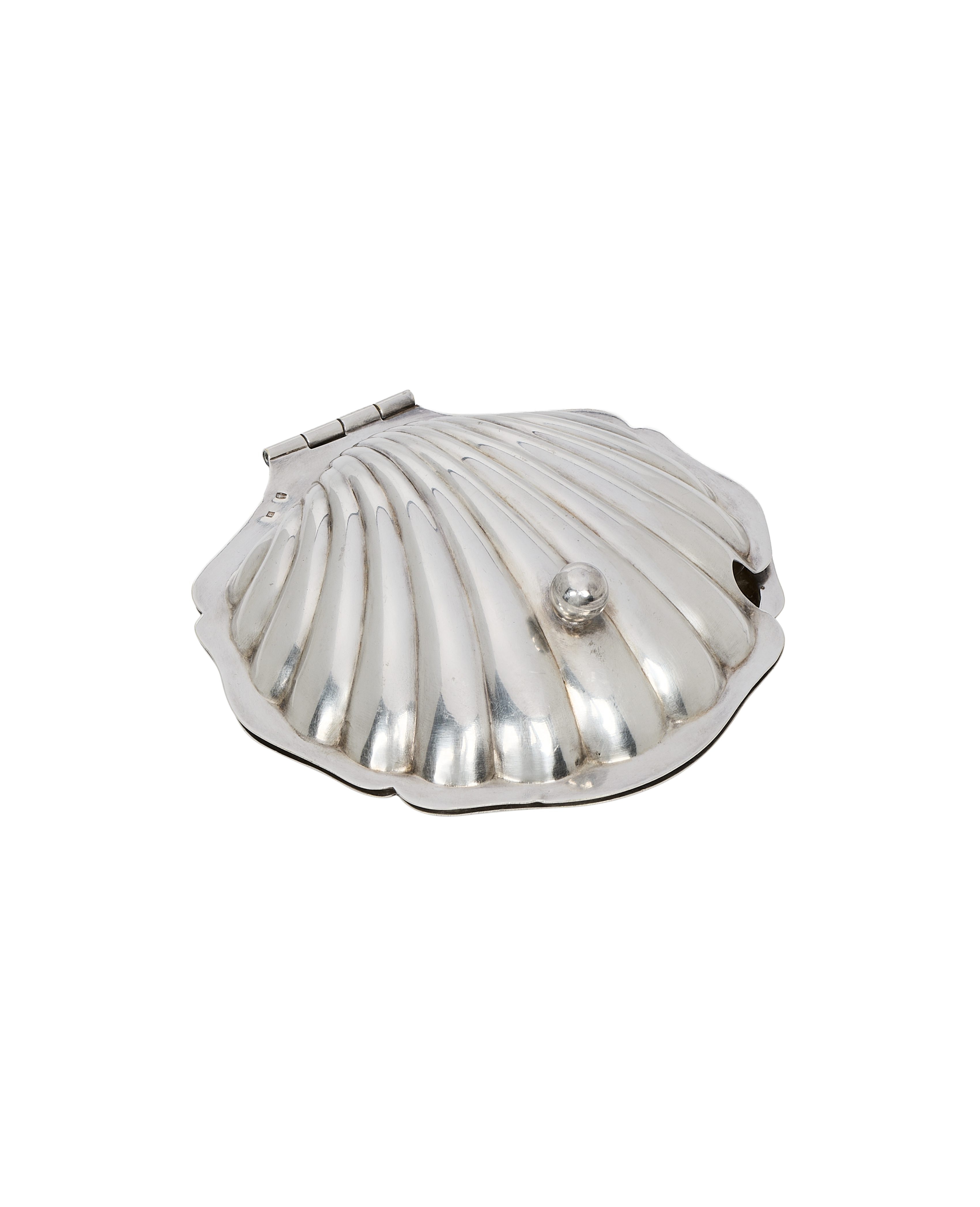 Shell Butter Dish - Silver-Plated