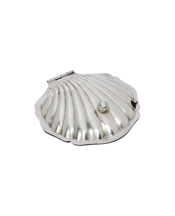 Shell Butter Dish - Silver-Plated