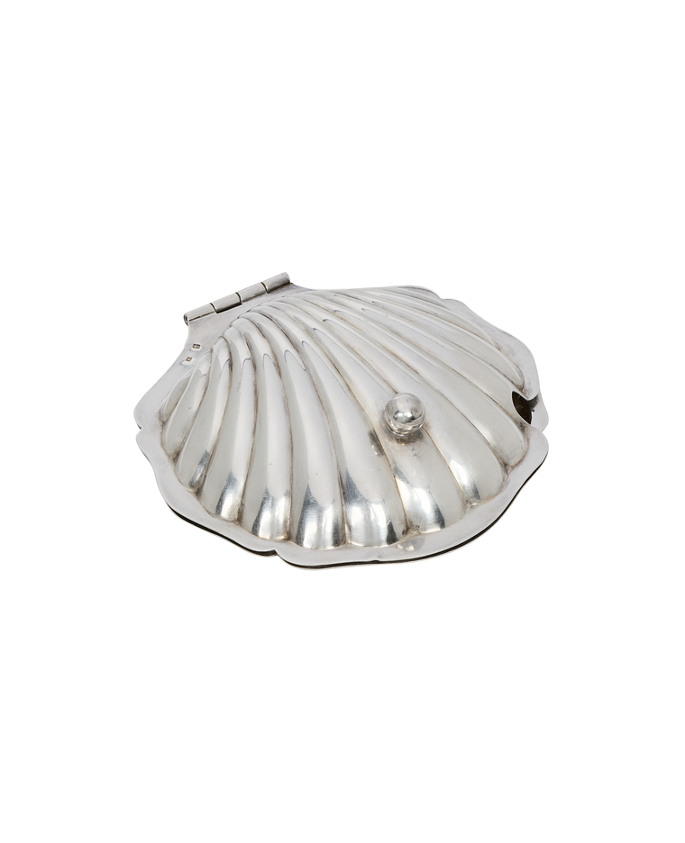 Shell Butter Dish - Silver-Plated