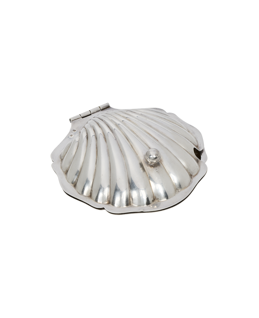Shell Butter Dish - Silver-Plated