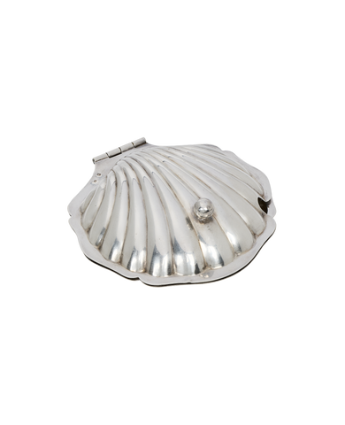 Shell Butter Dish - Silver-Plated