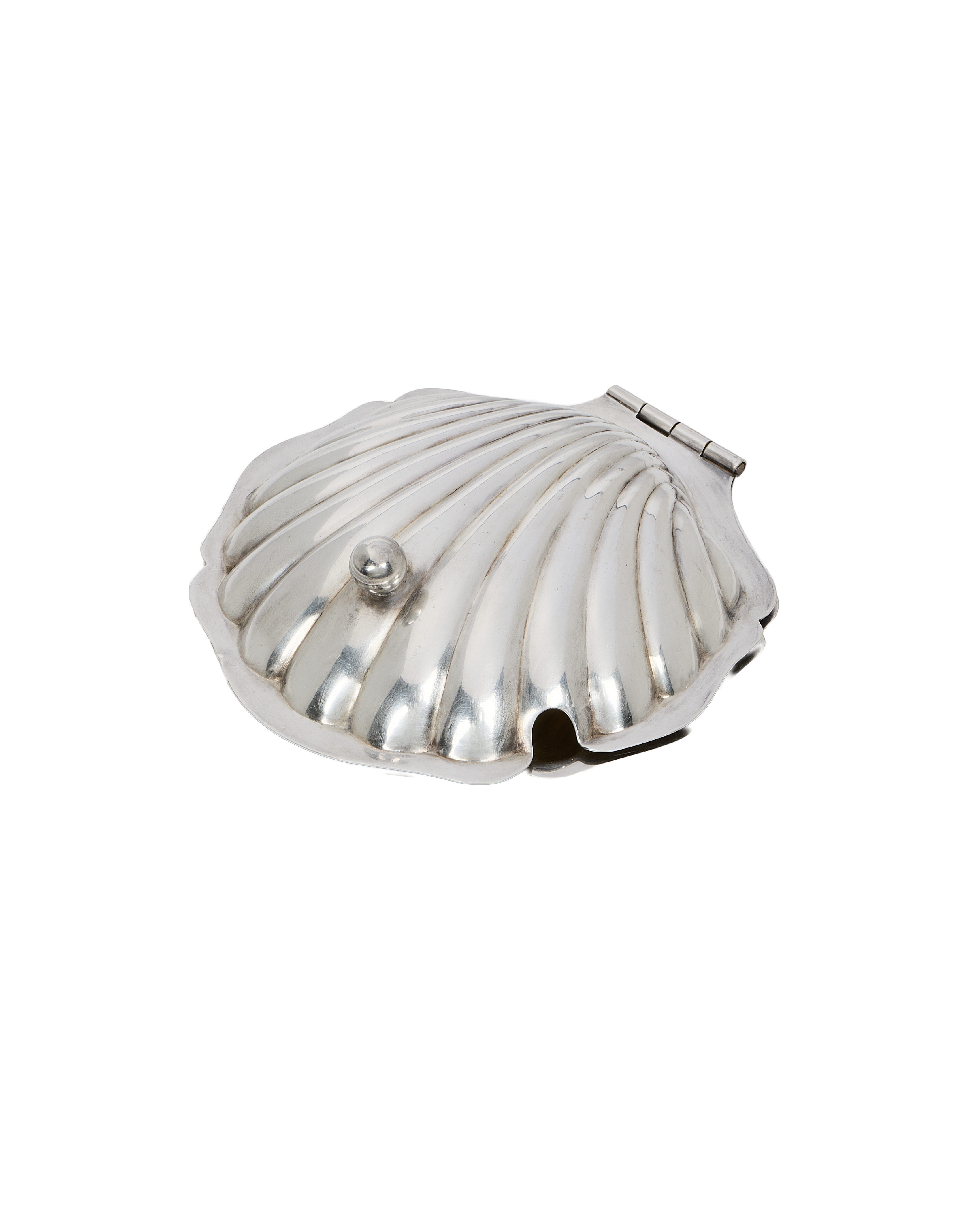 Shell Butter Dish - Silver-Plated
