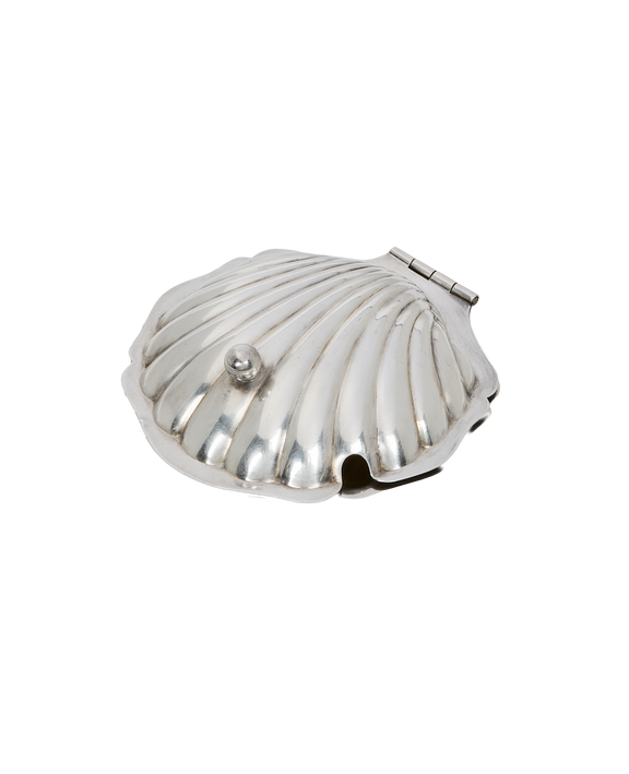 Shell Butter Dish - Silver-Plated