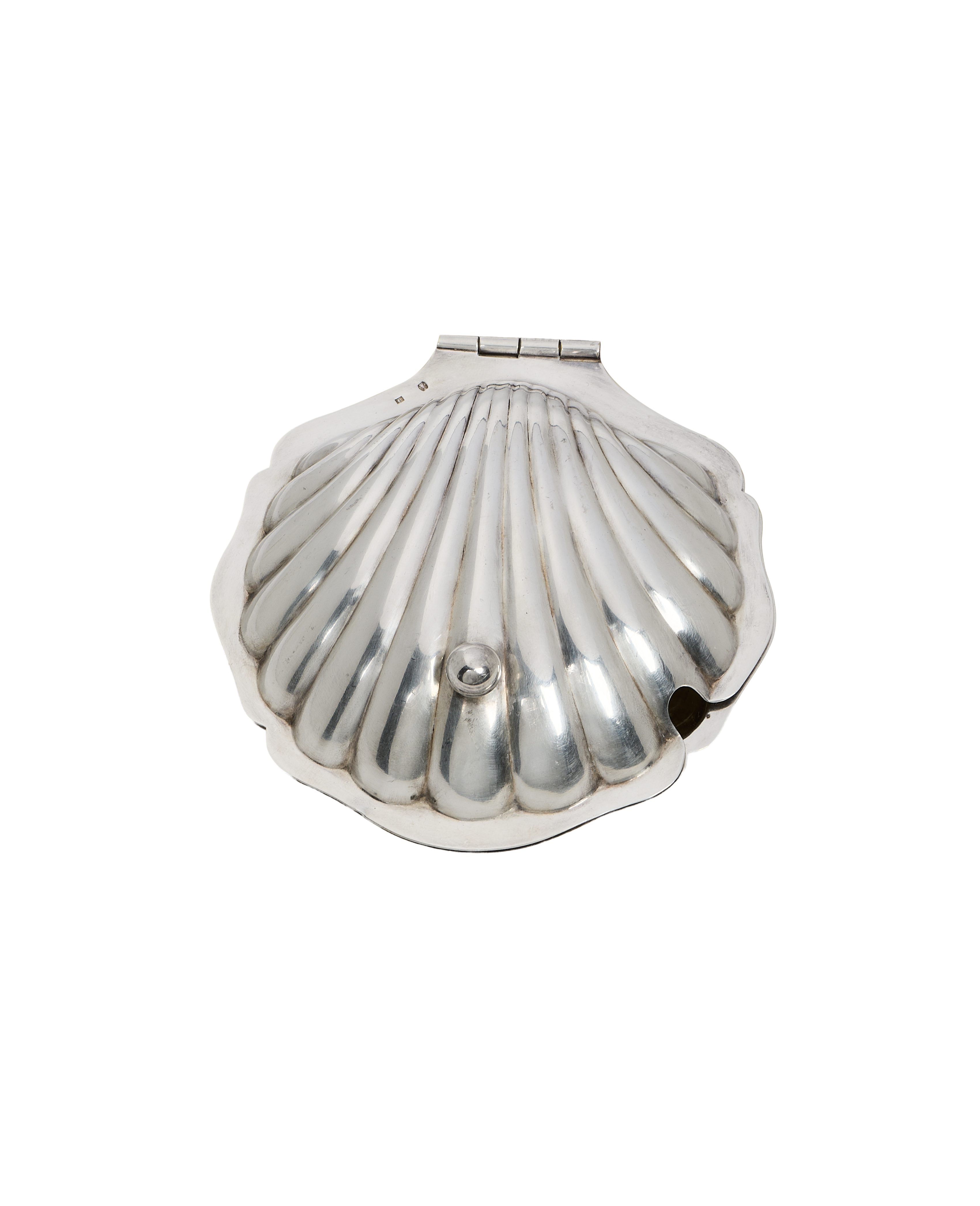 Shell Butter Dish - Silver-Plated