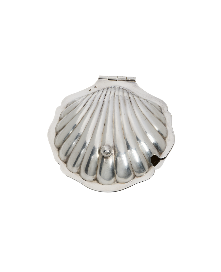 Shell Butter Dish - Silver-Plated