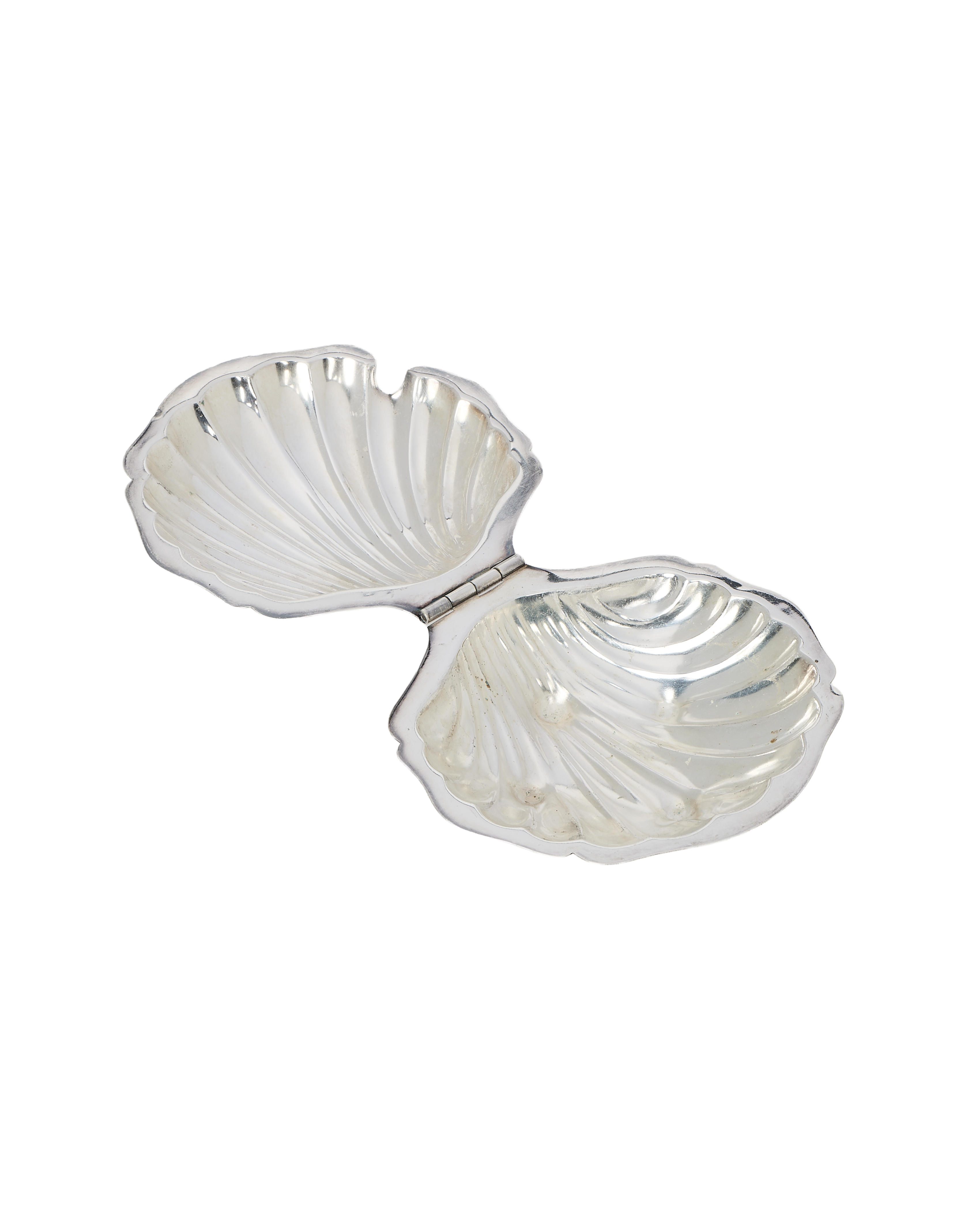 Shell Butter Dish - Silver-Plated