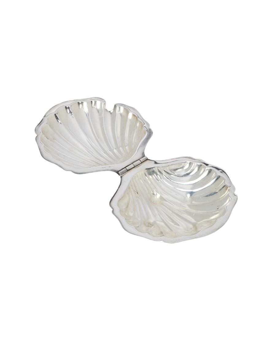Shell Butter Dish - Silver-Plated