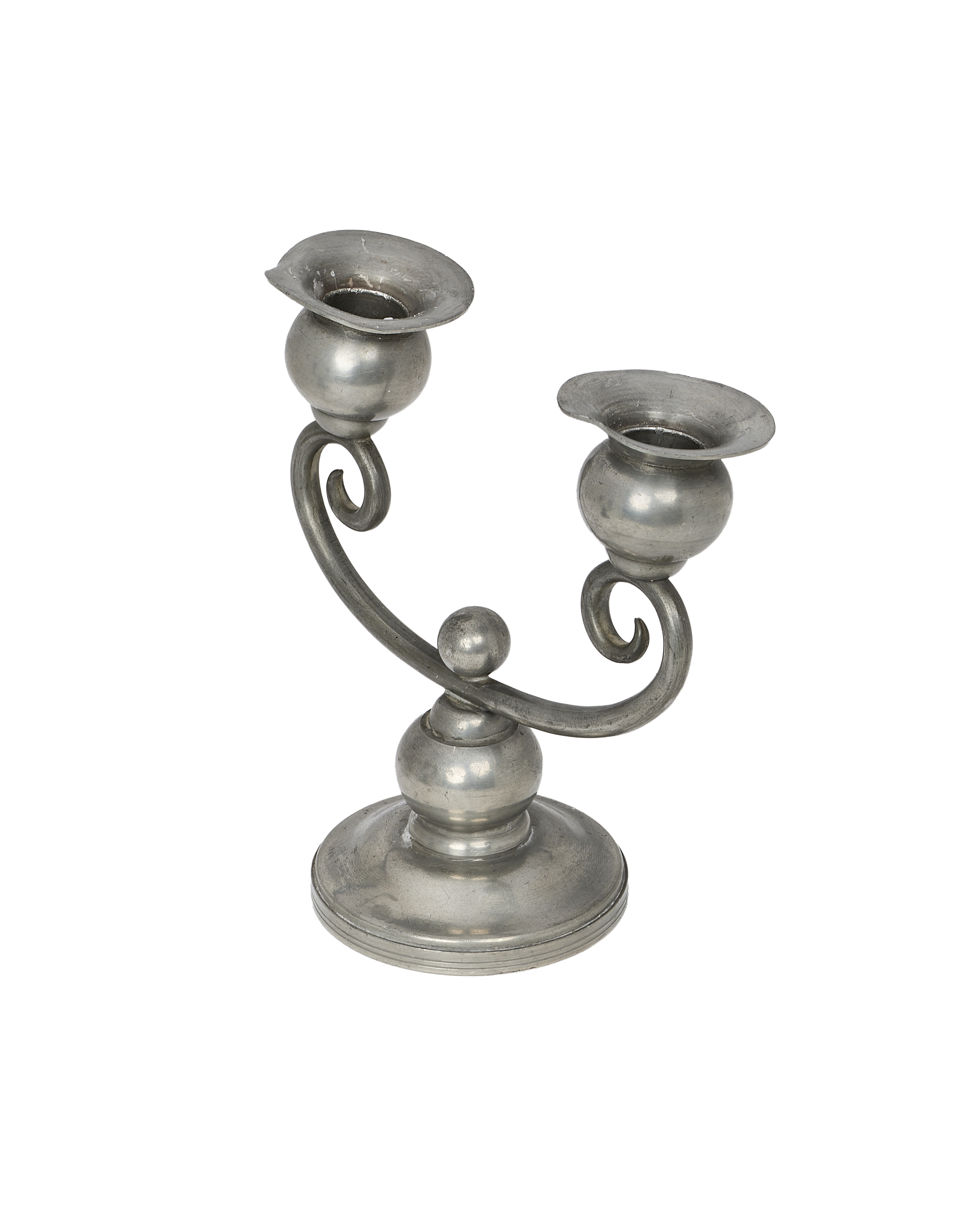Pewter Spiral Candle Holder