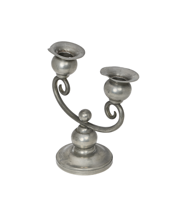 Pewter Spiral Candle Holder