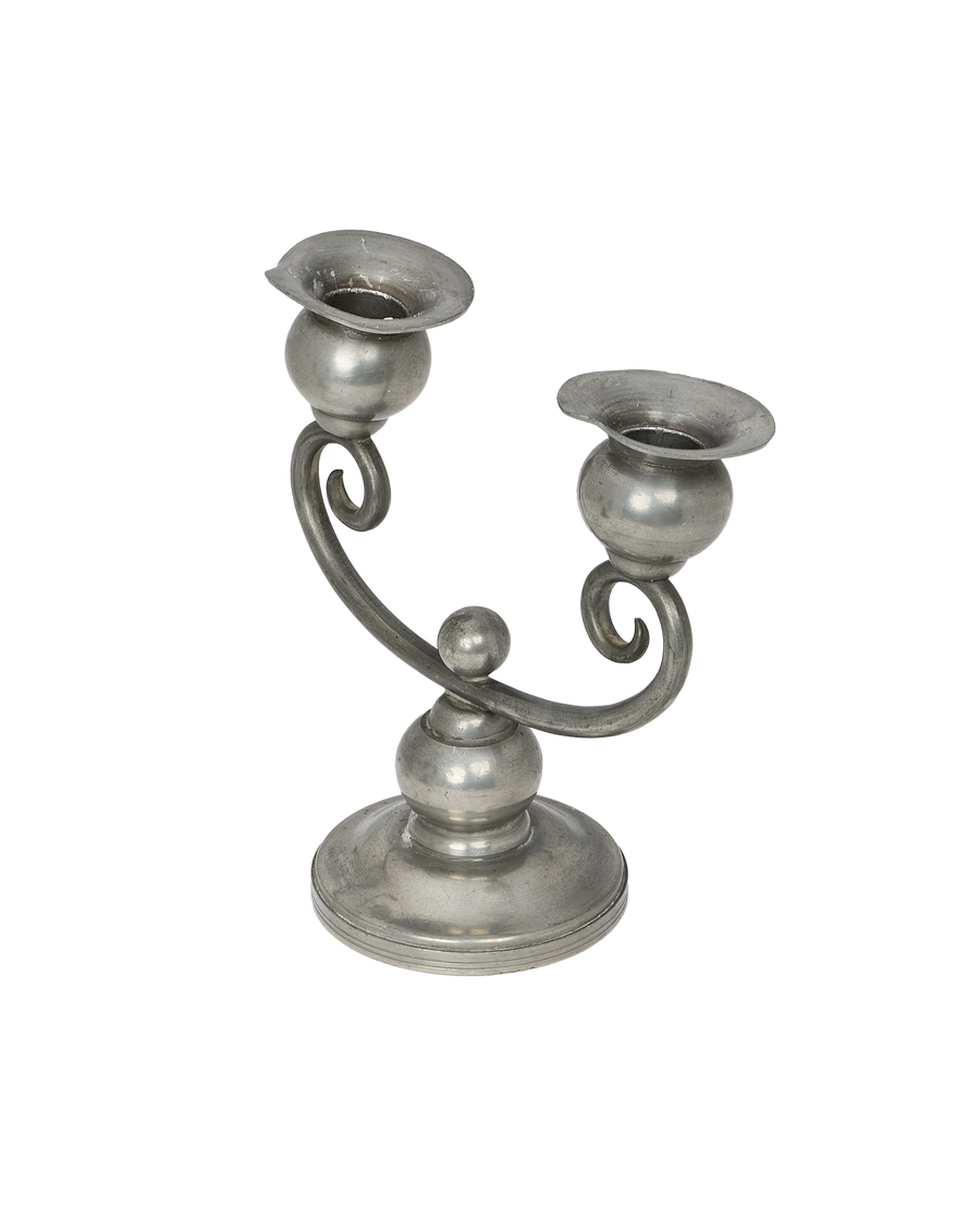 Pewter Spiral Candle Holder