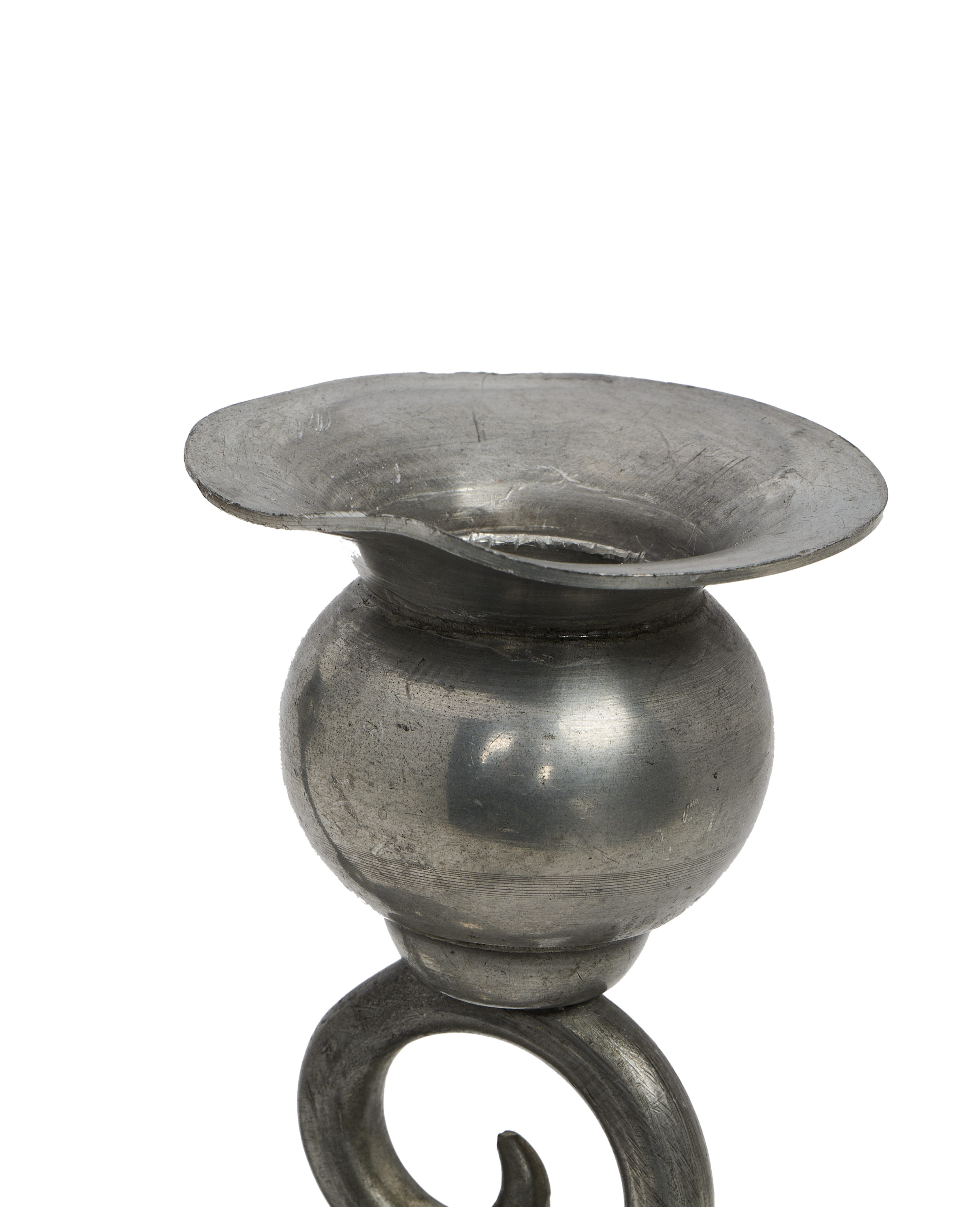 Pewter Spiral Candle Holder