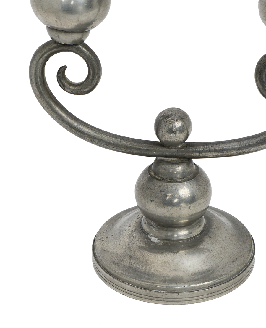 Pewter Spiral Candle Holder