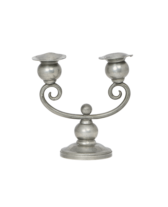 Pewter Spiral Candle Holder
