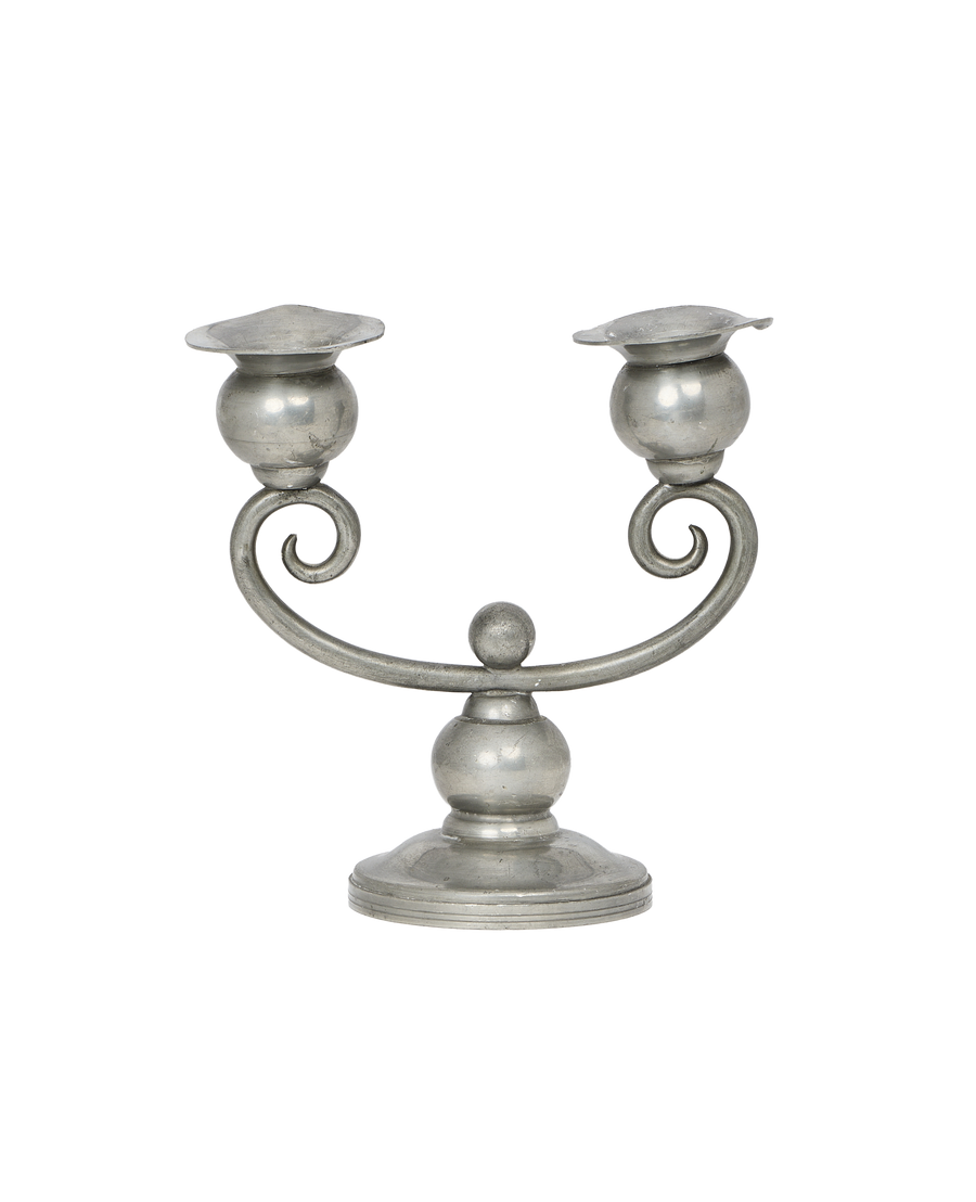 Pewter Spiral Candle Holder