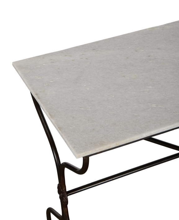 Trellis Marble Bistro Table - Rectangle