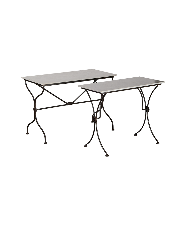 Trellis Marble Bistro Table - Rectangle