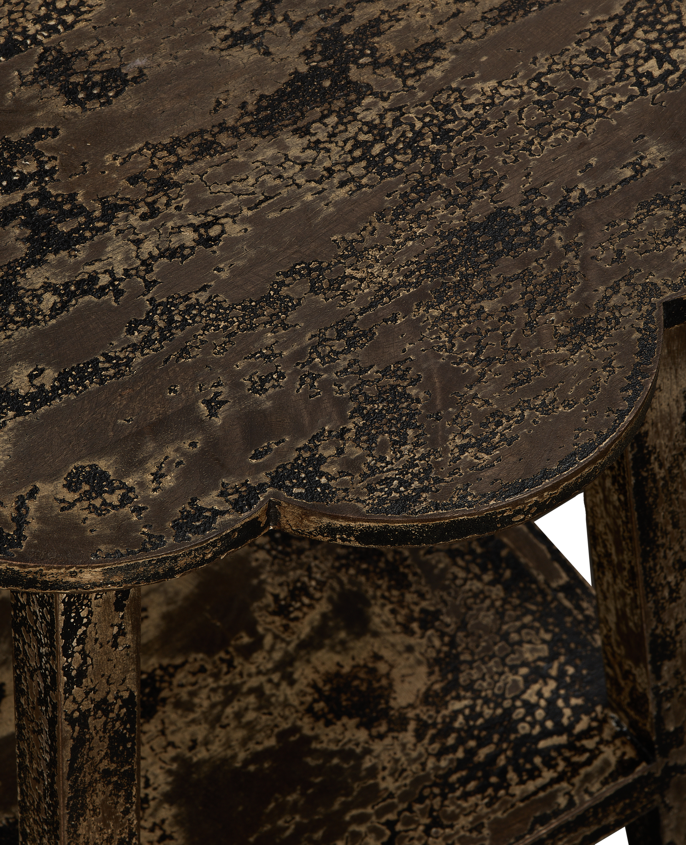 Wood Side Table - Painted