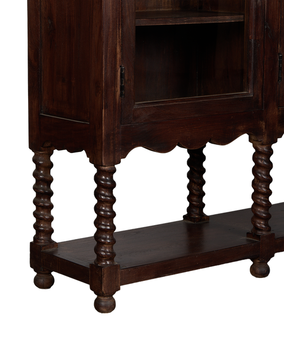 Barley Twist Glazed Sideboard - Stained