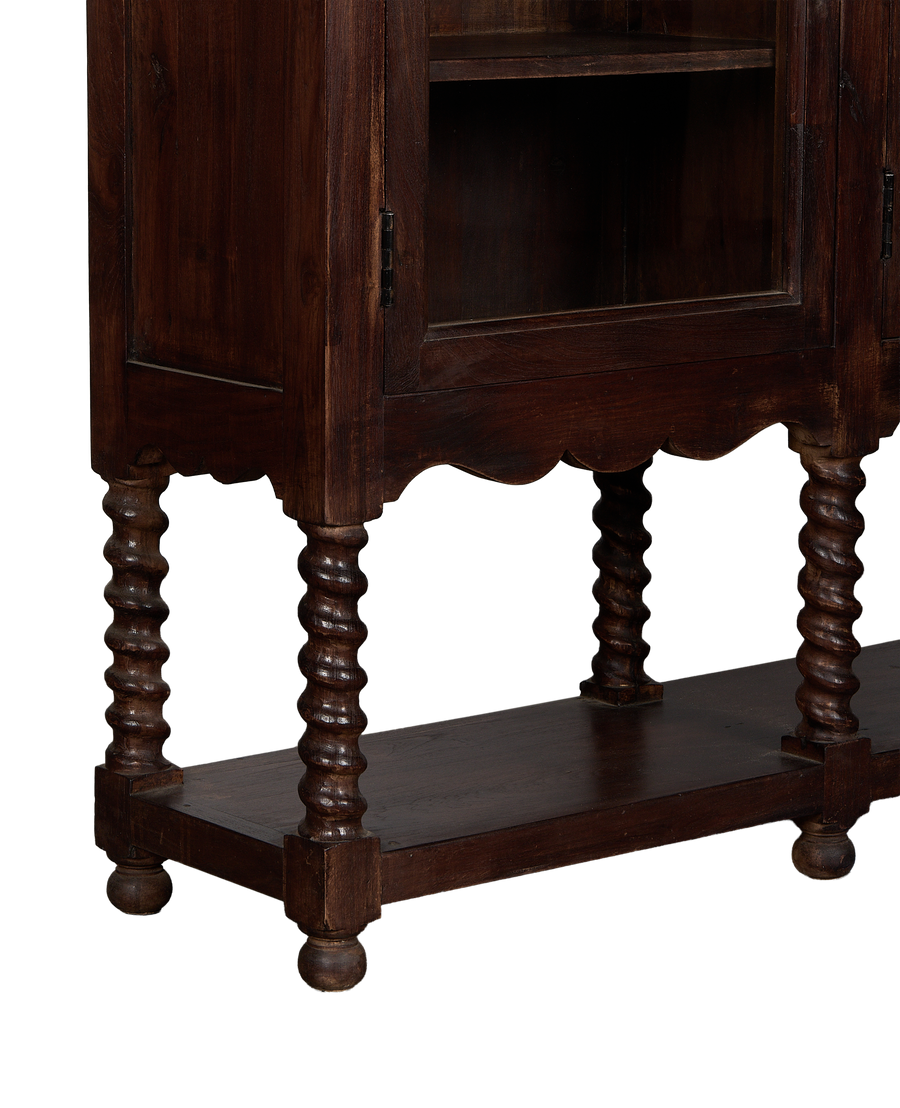 Barley Twist Glazed Sideboard - Stained