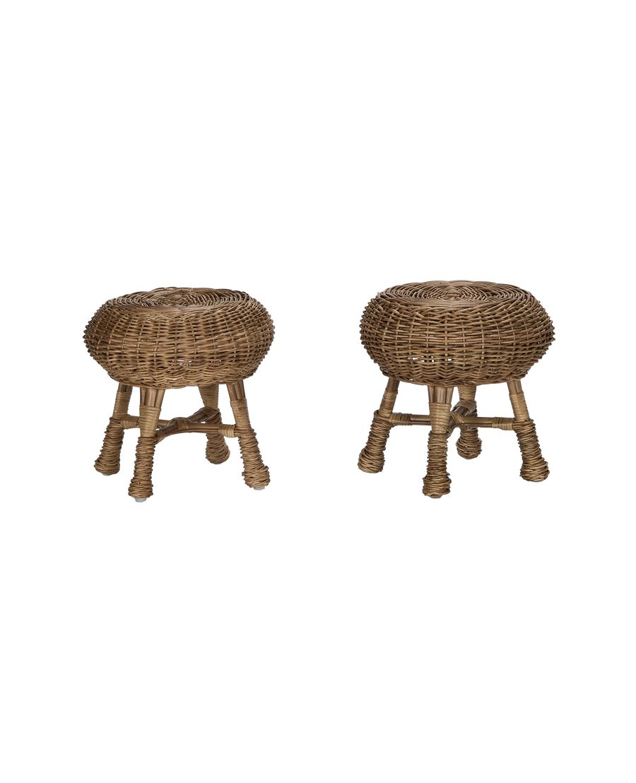 Feet Up Rattan Footstool