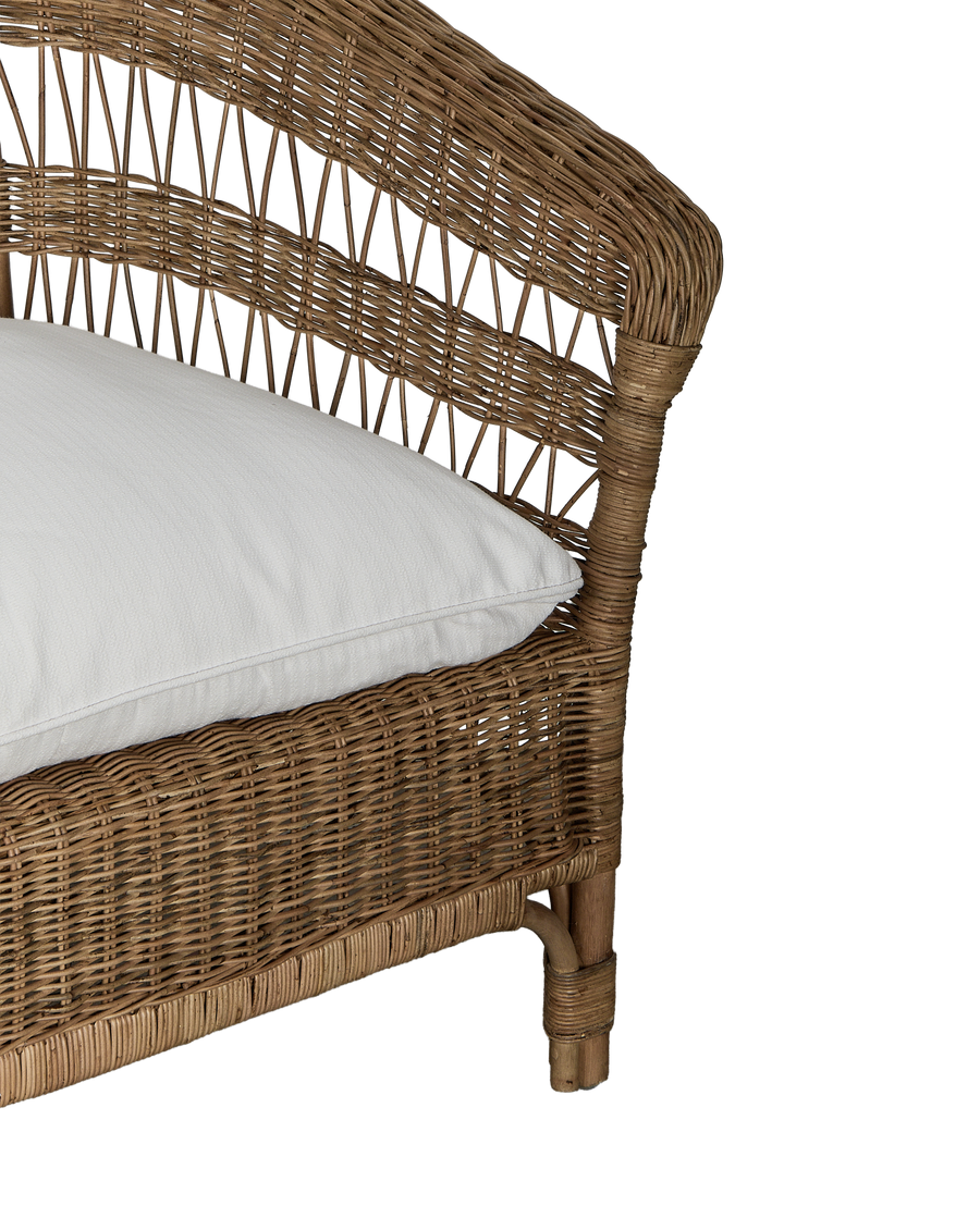 Sanctuary Rattan Loveseat - Shell