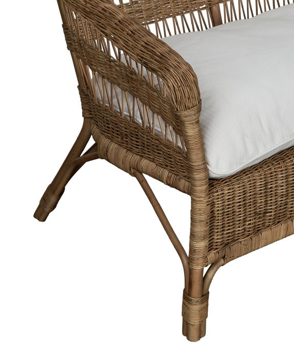 Sanctuary Rattan Loveseat - Shell