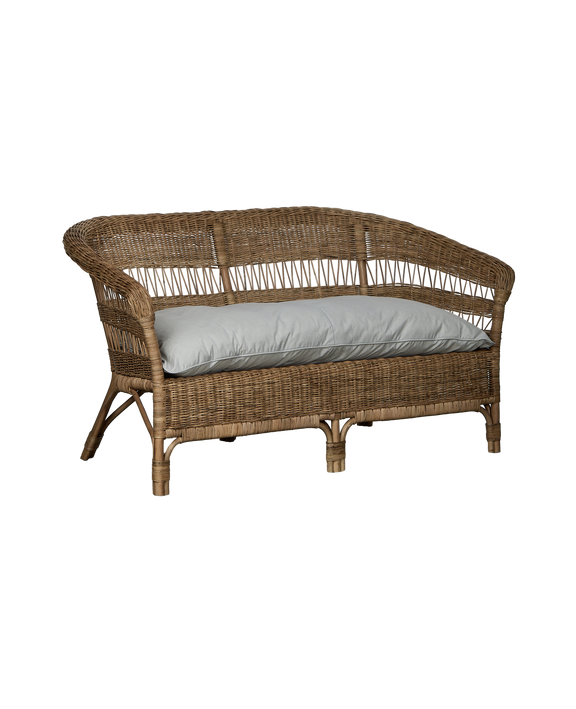 Sanctuary Rattan Loveseat - Bayside Stripe
