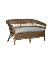 Sanctuary Rattan Loveseat - Bayside Stripe